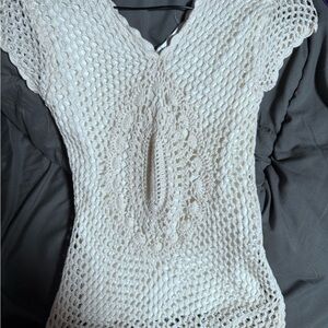 Kids White Crochet Top